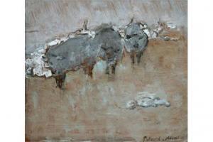 COLLINS Patrick 1911-1994,COWS SHELTERING,De Veres Art Auctions IE 2015-03-24