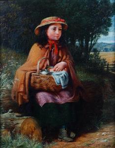 COLLINSON Robert 1832,A girl seated holding a wicker basket,Bellmans Fine Art Auctioneers 2020-10-20