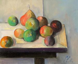 COLLIS Peter 1929-2012,Still Life Fruit on a Table,Morgan O'Driscoll IE 2014-02-10