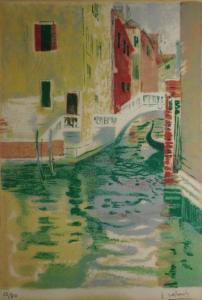 COLLOMB Paul 1921-2010,Canal à Venise,Rossini FR 2012-03-09