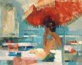 COLLOMB Paul 1921-2010,Jeune femme au parasol,Blanchet FR 2011-04-13