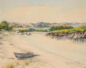 COLLUM Wendell F 1900-1900,Riverscape with a Boat,Skinner US 2017-12-01