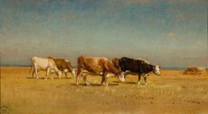 COLMAN Samuel 1832-1920,Cows at Pasture by the Water,Barridoff Auctions US 2024-04-13