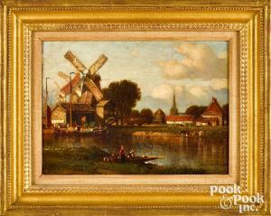COLMAN Samuel 1780-1845,Dutch canal scene,1930,Pook & Pook US 2021-01-28