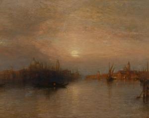 COLMAN Samuel 1832-1920,Moonrise in the Early Evening, Venice,1891,Sotheby's GB 2024-01-19