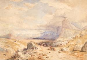COLMAN Samuel 1832-1920,Viehtrieb in den Bergen (Rocky Mountains?),1869,Palais Dorotheum 2023-10-04