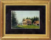 COLMO Giovanni 1867-1947,Paesaggio alpino con case,Pirone Casa d'Aste IT 2020-09-01