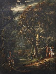 Colombo Giovanni Battista 1717-1793,Contadini e cacciatore con cane nell,Capitolium Art Casa d'Aste 2022-05-17