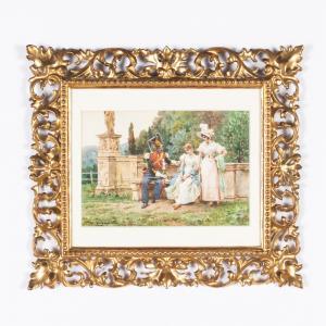 COLOMBO Virgilio 1878-1929,Scena romantica nel parco,Wannenes Art Auctions IT 2021-06-10