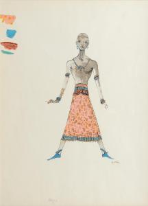 COLOMBOTTO ROSSO Enrico 1925-2013,Bozzetto di costume per il film "La Bibbia",Meeting Art 2025-04-01