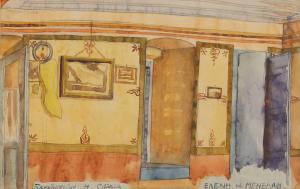 COLQUHOUN Ithell 1906-1988,Hotel Interior, Mycenae,Sworders GB 2023-12-03