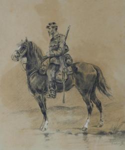 COLSOULLE Gustaaf 1843-1895,Ruiter te paard - Cavalier,Amberes BE 2017-06-26