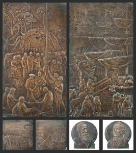 COLTON William Robert 1867-1921,Angas Memorial Bronze Reliefs,1915,Deutscher and Hackett 2009-11-25