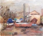 COLUSSO Alberto 1900-1900,Paesaggio. Barche sul Tevere,1968,Blindarte IT 2012-11-24
