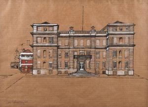 COLVERSON Ian 1940,Study of a country house,Bloomsbury London GB 2009-11-25