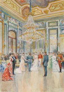 COMBA Y GARCIA Juan 1852-1924,TWO COMMEMORATING THE WEDDING,1883,Sotheby's GB 2014-01-23
