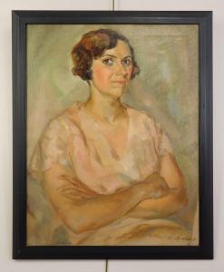 Combes Willard 1902-1984,Portrait of Kae Dorn Cass,1940,Rachel Davis US 2024-03-23