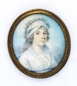 COMERFORD John 1770-1832,Portrait of a lady in a white dress wearing ,Bellmans Fine Art Auctioneers 2023-03-28