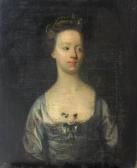 COMERFORD John 1770-1832,Portrait of Mrs. Mansfield in low-cut blue silk d,Fonsie Mealy Auctioneers 2018-07-10