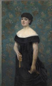 COMERRE Leon Francois 1850-1916,Portrait d'une jeune é,1881,Artcurial | Briest - Poulain - F. Tajan 2023-09-26