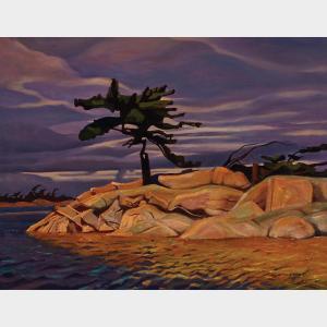 COMFORT Charles Fraser 1900-1994,THE PEEP-HOLE TREE, GEORGIAN BAY,Waddington's CA 2015-05-25