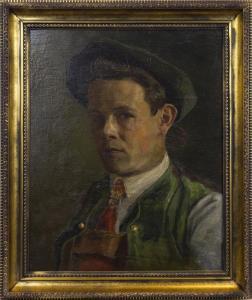 COMMICHAU Armin 1889-1961,PORTRAIT OF A YOUNG MAN SMOKING A PIPE,1924,McTear's GB 2017-04-26