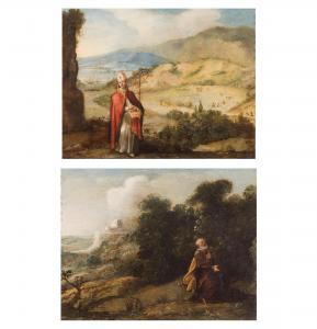 COMPAGNO Scipione 1624-1680,a) San Gennaro con Pozzuoli sullo sfondo b) San Pi,Blindarte 2022-06-29