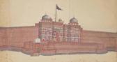 COMPANY SCHOOL,A View of the Red Fort, Agra,Christie's GB 2012-04-25