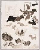 COMPARD Emile 1900-1977,Etudes de chiens,1945,Osenat FR 2020-12-09
