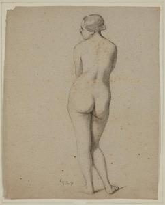 COMPTE CALIX Francois Claudius 1813-1880,Etude de femme nue de dos,Aguttes FR 2014-03-18