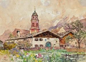 COMPTON Edward Harrison 1881-1960,Dorf in Tirol,im Kinsky Auktionshaus AT 2012-11-13