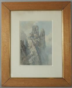 COMPTON Edward Theodor 1849-1921,Felsen im Gebirge,1916,Palais Dorotheum AT 2015-06-17
