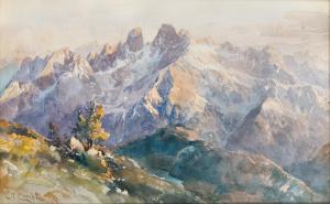 COMPTON Edward Theodor 1849-1921,Monte Cristallo in the Dolomites,1903,Palais Dorotheum 2024-03-28