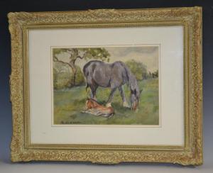 COMPTON SMITH Cecilia 1931-1937,Mare and Foal,Bamfords Auctioneers and Valuers GB 2016-07-20