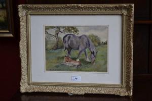 COMPTON SMITH Cecilia 1931-1937,Mare and Foal,Bamfords Auctioneers and Valuers GB 2016-08-03