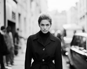 COMTE Michel 1954,Cindy Crawford, Black Coat, Vogue Italia,1996,Sotheby's GB 2023-10-05