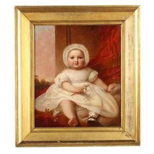 CONARROE GEORGE WASHINGTON 1803-1882,Portrait of a Young Girl,1840,Leland Little US 2016-03-11
