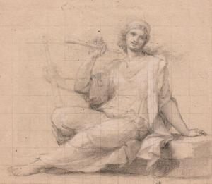 CONCA Tommaso 1750-1815,Étude de femme à la flûte,De Maigret FR 2020-06-04