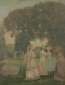 CONDER Charles Edward 1868-1909,Ladies Playing Croquet,Leonard Joel AU 2021-03-16