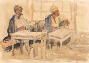 CONDOIU virgil 1904-1943,Turks at the Café,1937,Artmark RO 2018-02-28