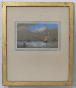 CONDY Nicholas Matthew, Jr 1816-1851,Fishing boats at anchor,Chilcotts GB 2024-02-03