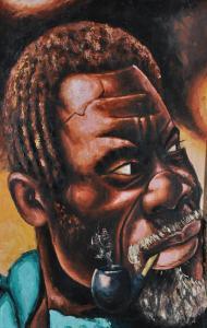 CONGOLESE SCHOOL,head study of a man,Burstow and Hewett GB 2012-03-28
