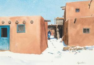CONLON Eugene 1925-2001,Fresh Snow, Taos,Santa Fe Art Auction US 2022-05-28