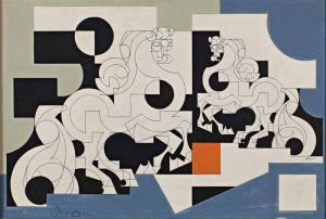 CONNAN Georges 1912-1987,Chevaux cabrés,Artprecium FR 2014-10-22