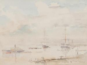 CONNARD Philip 1875-1958,Harbour scene with tall ships,Bloomsbury London GB 2013-01-31