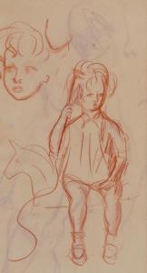 CONNARD Philip,Study of a child seated on a toy horse,Bellmans Fine Art Auctioneers 2023-10-10