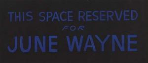 CONNER Bruce 1933-2008,This Space Reserved for June Wayne,1965,Swann Galleries US 2002-11-21