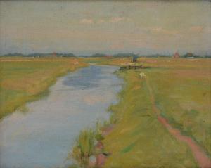 CONNER John Ramsey 1869-1952,Looking North, Holland Landscape,Burchard US 2021-02-21