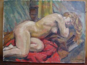 CONNOT O,Nu féminin allongé Huile sur toile signée en bas à,1931,Alliance Encheres 2008-12-01