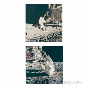 Conrad Pete 1930-1999,Two views of Alan Bean unpacking equipment from th,1969,Skinner US 2017-11-02